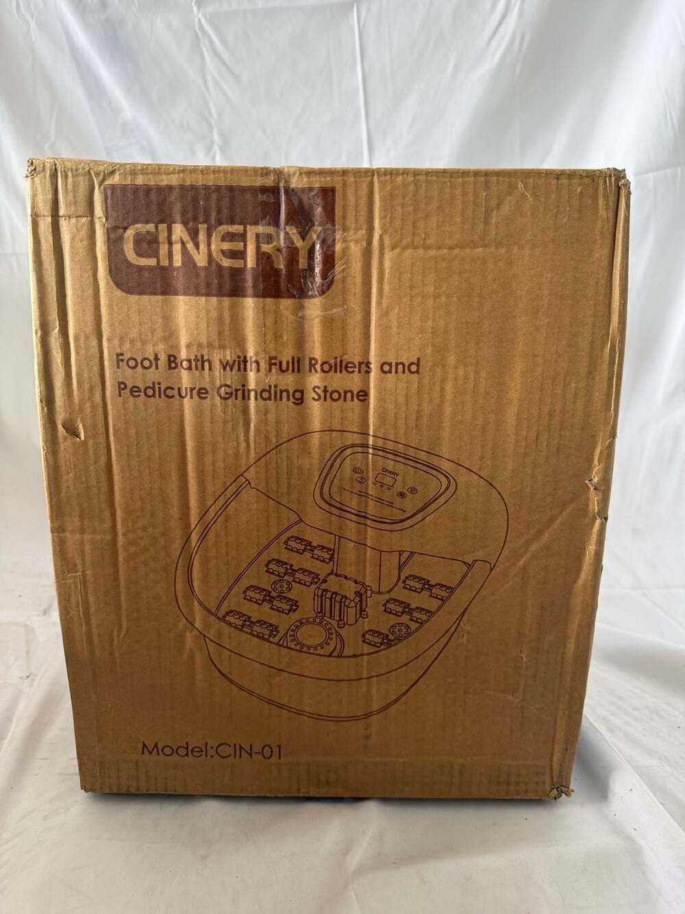 Cinery Foot Bath with Full Rollers and Pedicure Grinding Stone Model CIN-01